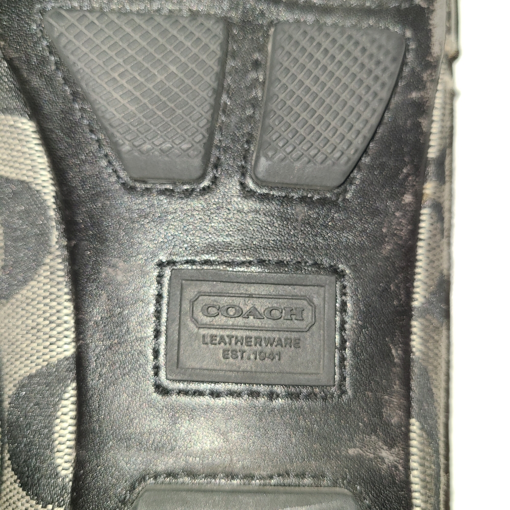 Coach Black and Gray Patterned Monogram Loafers W… - image 5